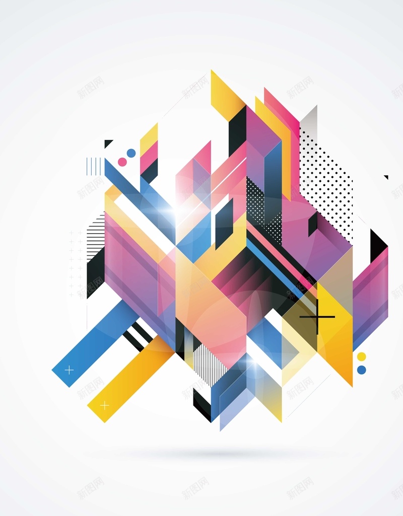 彩色几何图形背景装饰矢量图ai设计背景_新图网 https://ixintu.com 几何 几何图形 几何拼接 彩色 彩虹色 扁平 扁平化 渐变 白色 背景装饰 矢量图