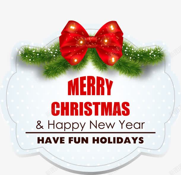 圣诞节蝴蝶结标签png免抠素材_新图网 https://ixintu.com Christmas Merry merry 圣诞快乐 圣诞节 新年快乐 蝴蝶结 装饰图案