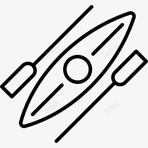 Kayak俯视图标png_新图网 https://ixintu.com 划船 排 水 海 船 行 运输