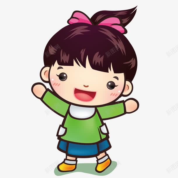 齐刘海小女孩png免抠素材_新图网 https://ixintu.com 卡通 小女孩 齐刘海小姑娘