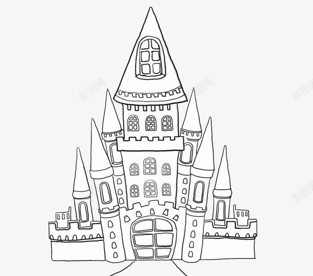 儿童画城堡简笔画png免抠素材_新图网 https://ixintu.com 儿童 卡通风格 可爱 城堡简笔画 堡素描 画城堡 简笔画 装饰图案