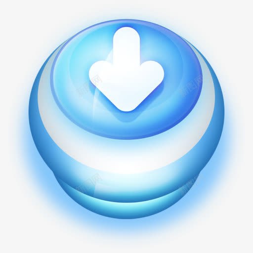 按钮按下蓝色箭头图标png_新图网 https://ixintu.com arrow blue button down 下来 按钮 箭头 蓝色的