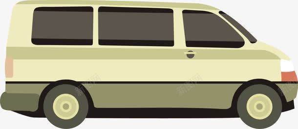黄色简约面包车png免抠素材_新图网 https://ixintu.com 汽车 简约 装饰图案 面包车 黄色