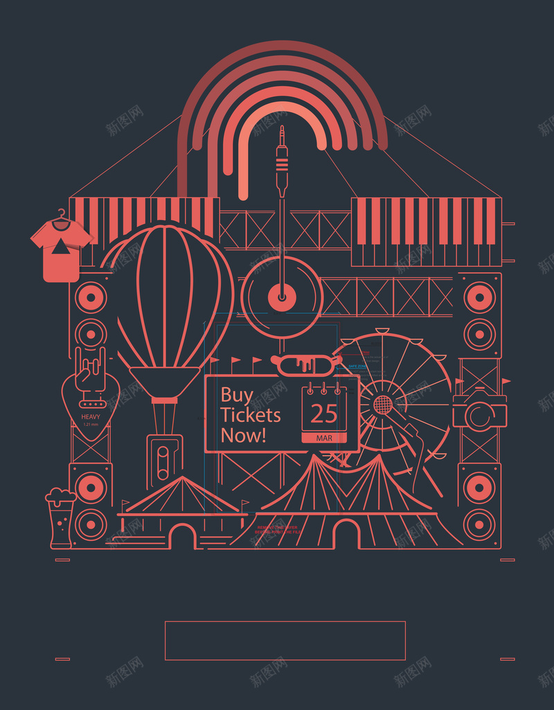 独立日海报矢量ai设计背景_新图网 https://ixintu.com 几何 创意海报开心 扁平 海报设计 渐变 独立日 矢量图
