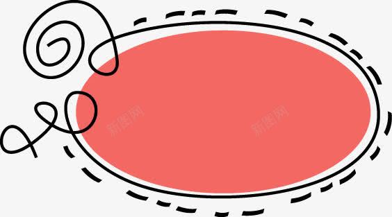 卡通手绘花纹边框椭圆png免抠素材_新图网 https://ixintu.com 卡通 手绘 椭圆 花纹 边框
