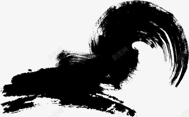 黑色水墨艺术形块png免抠素材_新图网 https://ixintu.com 水墨 艺术 黑色