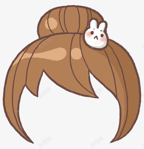小女孩的假发png免抠素材_新图网 https://ixintu.com PNG素材 假发 发套 头饰 小女孩