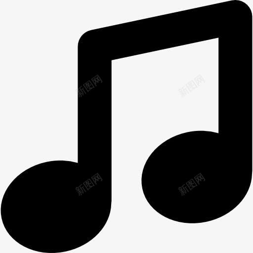 注意音乐符号图标png_新图网 https://ixintu.com 注意 笔记 符号 音乐 黑色