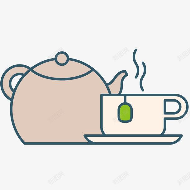 热腾腾的茶水png免抠素材_新图网 https://ixintu.com 卡通手绘 热气 茶壶 茶水