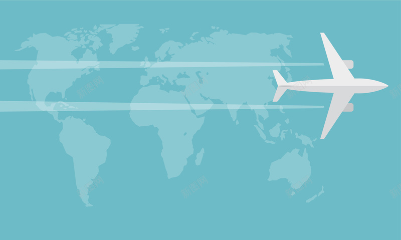卡通飞机蓝底背景矢量图背景图片-素材0mjkggweg-新图网