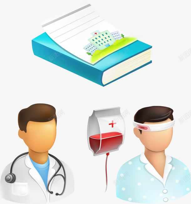 医生病人病例png免抠素材_新图网 https://ixintu.com 医疗 卡通 可爱