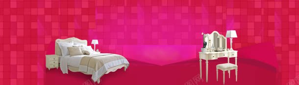 简约炫彩家居背景banner图jpg设计背景_新图网 https://ixintu.com 商务 家具 家居 床 简约