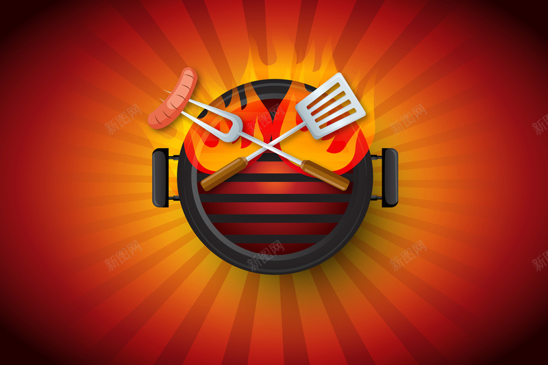欧式烧烤BBQ海报展板矢量背景ai设计背景_新图网 https://ixintu.com BBQ背景 大气 展板背景 欧式背景 海报背景 矢量背景 简约 精美画册背景 餐饮背景 矢量图