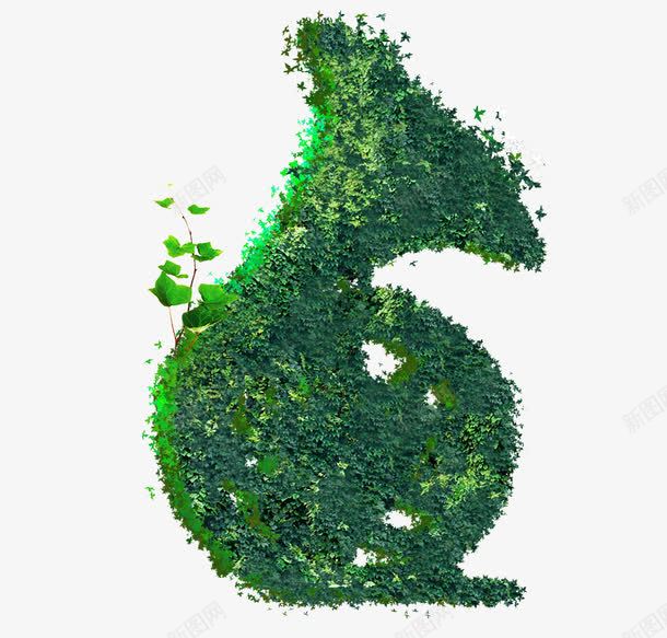 手绘绿色树叶乐器png免抠素材_新图网 https://ixintu.com 乐器 树叶 绿色