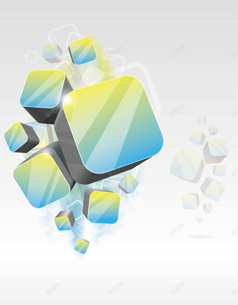 光晕下的立体方块背景矢量图ai设计背景_新图网 https://ixintu.com AI 光晕 几何 四边形 方块 欣喜 海报 矢量素材 背景 高清背景设计图 矢量图