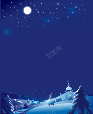 平安夜下雪冬季海报背景矢量图背景