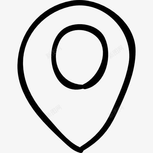 占位符手绘轮廓图标png_新图网 https://ixintu.com 占位符 地图 地图和国旗 场所 定位 工具 手绘 指针 点