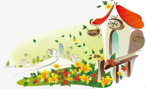 精美景观手绘插画png免抠素材_新图网 https://ixintu.com 园林景观 手绘装饰 海报 海报素材 精美景观手绘插画 装饰画 风景