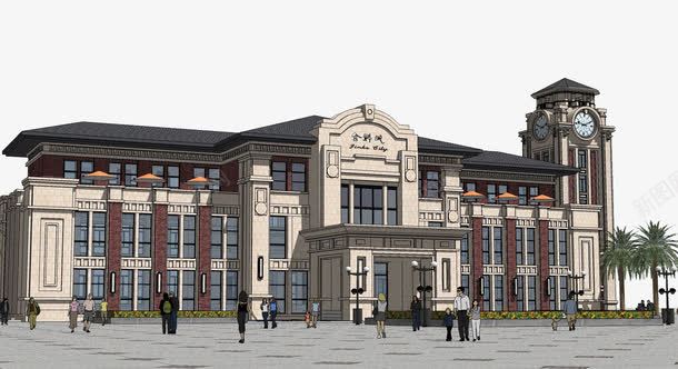 民国风建筑png设计背景_新图网 https://ixintu.com PNG图片 免抠图 建筑 民国风 高清素材