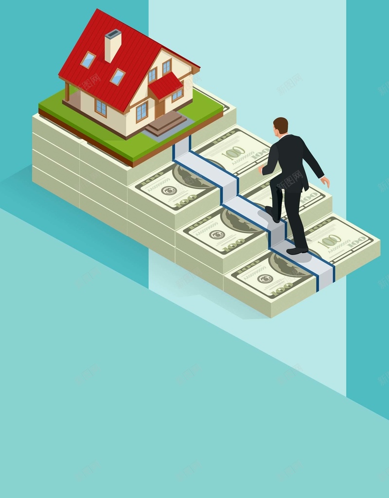 矢量手绘金融借贷买房投资海报ai设计背景_新图网 https://ixintu.com 买房 借贷 手绘 投资 海报 理财 矢量 财富 金融 矢量图
