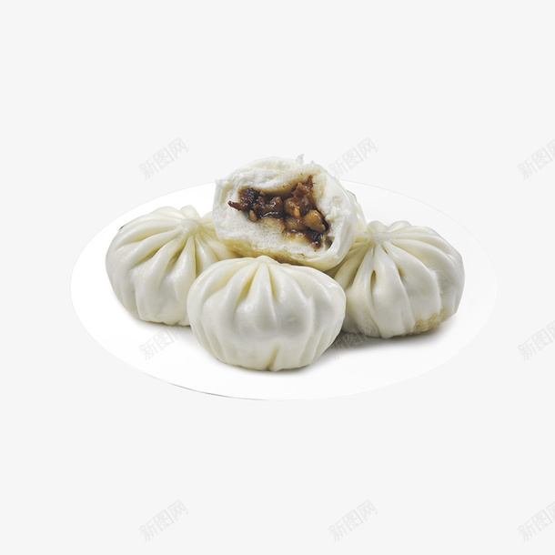 刚出炉的新鲜包子png免抠素材_新图网 https://ixintu.com 早餐 白色的 美味包子 美食设计 菜包 酱肉包 食物