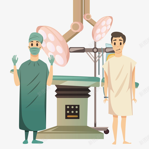 准备手术的医生和病人矢量图eps免抠素材_新图网 https://ixintu.com 准备手术 医生 手术 手术室 病人 矢量手术 矢量图
