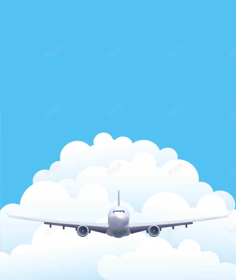 矢量航空飞机旅游背景ai设计背景_新图网 https://ixintu.com 云层 几何 扁平 扁平化 旅游 海报 渐变 矢量 背景 航空 蓝色 飞机 矢量图