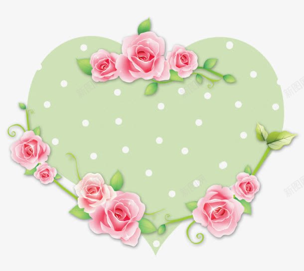 花朵边框绿色底纹png免抠素材_新图网 https://ixintu.com 底纹 绿色 花朵 边框