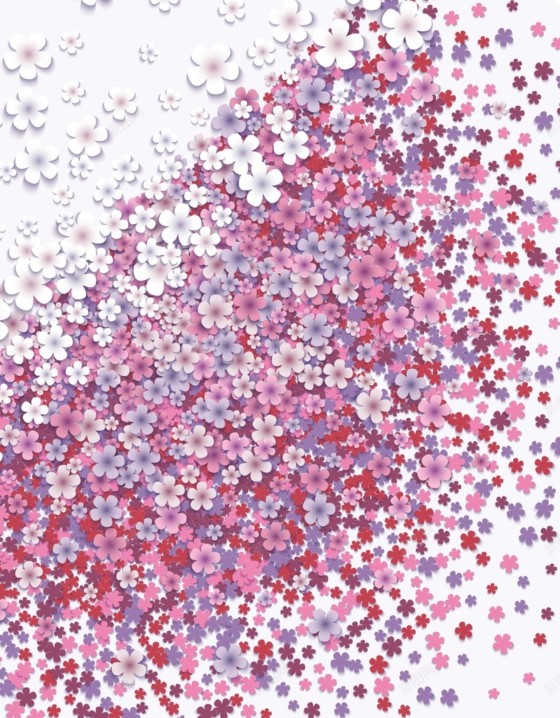 粉色碎花背景模版矢量图ai设计背景_新图网 https://ixintu.com 小清新 梦幻 浪漫 海报背景模版 碎花 粉色 花卉 矢量图