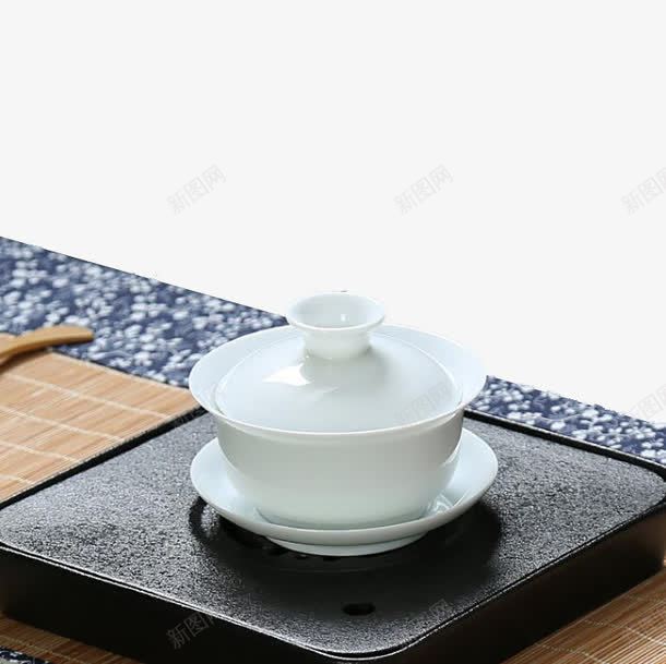 白色陶瓷盖碗png免抠素材_新图网 https://ixintu.com 产品实物 日用百货 白色 盖碗 陶瓷