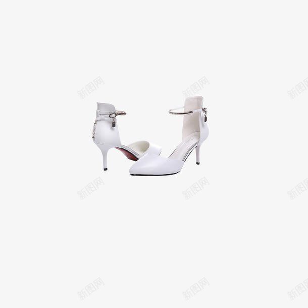 一双白色高跟鞋png免抠素材_新图网 https://ixintu.com 产品实物 凉鞋 女鞋 白色 高跟鞋