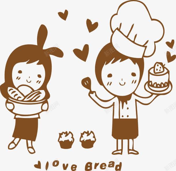 面点师面包师爱面包BREAD矢量图ai免抠素材_新图网 https://ixintu.com BREAD 爱面包 面包 面包师 面点师 矢量图