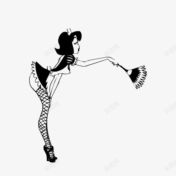 卡通人物png免抠素材_新图网 https://ixintu.com 卡通 卡通人物 女仆 手绘 插画 时尚女郎 表情包 高清壁纸 黑白画