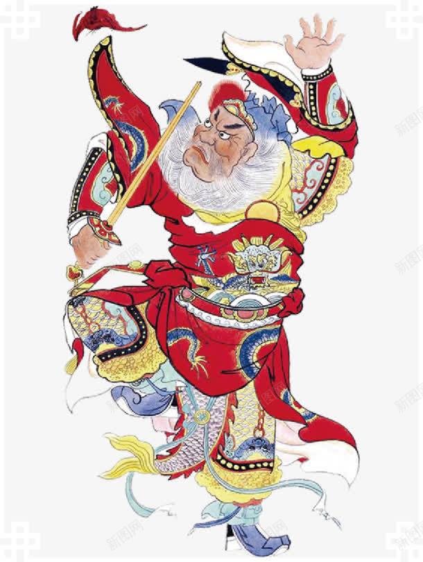 中国风门神挂画png免抠素材_新图网 https://ixintu.com 中国传统门神 中国风 保护神 挂画 门神