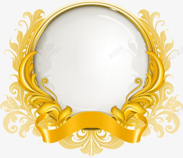 白色宝石图标png_新图网 https://ixintu.com 免费矢量下载 插画 标识牌 欧式花纹 白色白色 金色花纹