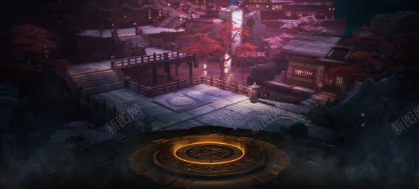 紫色风格游戏场景jpg设计背景_新图网 https://ixintu.com 场景 游戏 紫色 风格