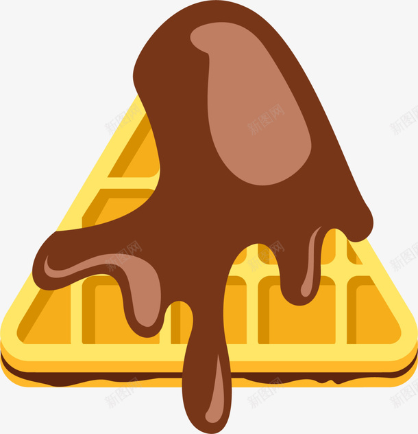 黄色立体巧克力松饼png免抠素材_新图网 https://ixintu.com 517 三角煎饼 吃货节 巧克力松饼 美食节 食品 餐饮