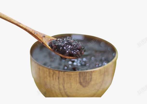 有机黑米粥png免抠素材_新图网 https://ixintu.com 有机黑米粥 粥品 美味 美食 餐饮