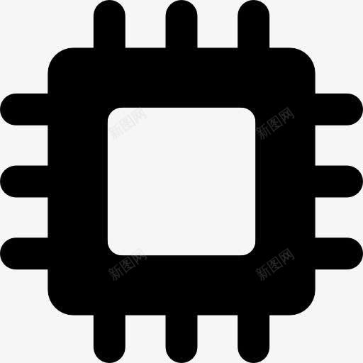 处理器图标png_新图网 https://ixintu.com 工具和器具 技术 芯片 计算机技术