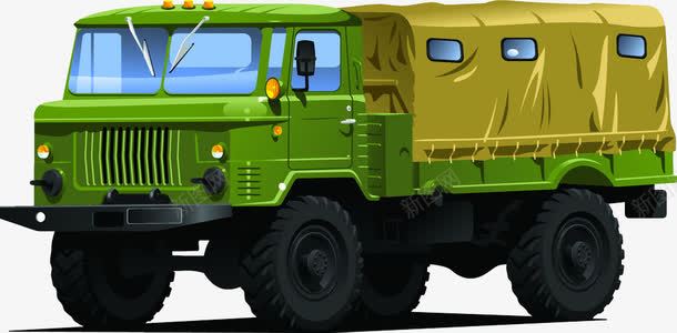卡通手绘军用运输车png免抠素材_新图网 https://ixintu.com 交通工具 军用运输车 卡通手绘