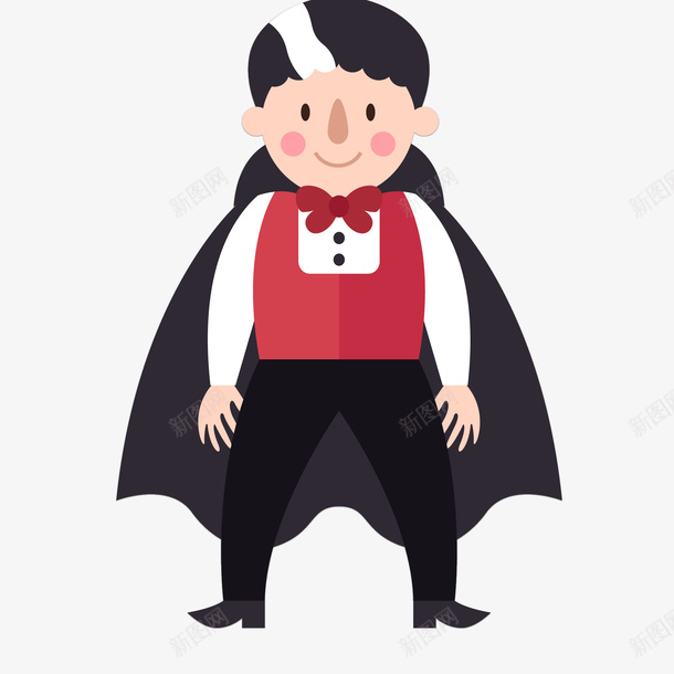卡通角色扮演人物矢量图ai免抠素材_新图网 https://ixintu.com 万圣节 人物设计 卡通 男孩 角色扮演 矢量图