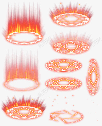 红色魔法弦光png免抠素材_新图网 https://ixintu.com 光效 弦光 红色 魔法