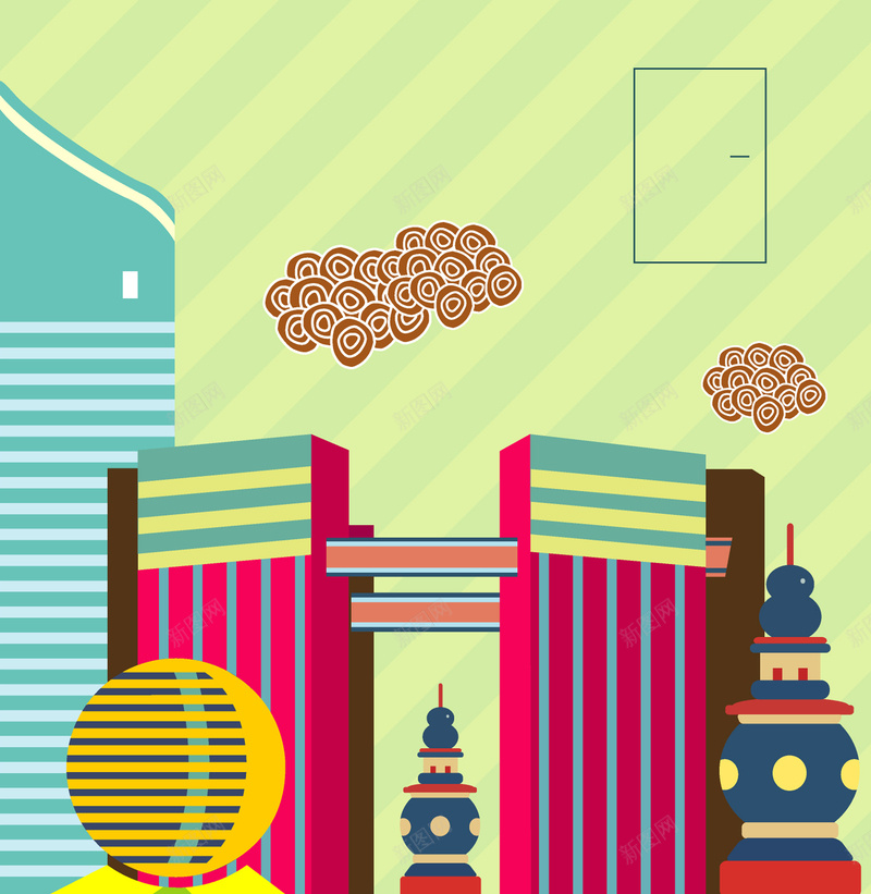 杭州城市建筑旅游海报矢量背景ai设计背景_新图网 https://ixintu.com 创意 名胜古迹 城市建筑 扁平化 旅游海报 杭州 标志性建筑 海报背景 高楼大厦 矢量图