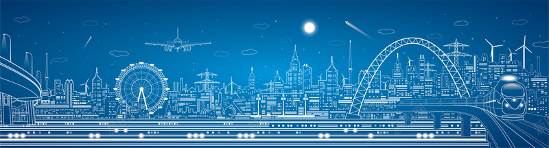 线描建筑矢量图ai设计背景_新图网 https://ixintu.com 创意矢量图 建筑背景 手绘背景图 海报banner 线描建筑 线描素材 矢量图