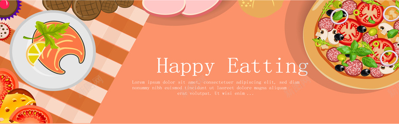 三文鱼料理背景banner矢量图ai设计背景_新图网 https://ixintu.com 三文鱼 卡通 手绘 料理 海报banner 童趣 背景 蘑菇 食物 矢量图