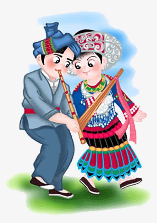 彩色卡通吹芦笙png免抠素材_新图网 https://ixintu.com 卡通 吹芦笙 少数民族 芦笙 芦笙乐器 芦笙恋歌 苗寨 苗族