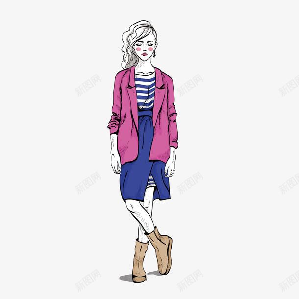 卡通粉色上衣彩绘美女人物png免抠素材_新图网 https://ixintu.com 上衣 卡通 彩绘 粉色 美女人物