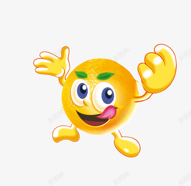 卡通水果人png免抠素材_新图网 https://ixintu.com 卡通 卡通水果人 插画 黄色