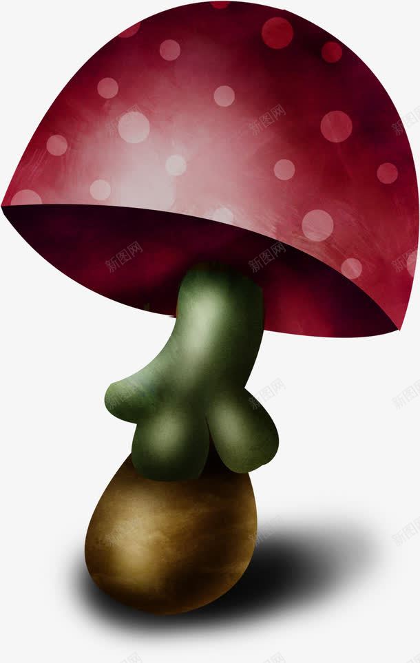 红色卡通蘑菇png免抠素材_新图网 https://ixintu.com 卡通蘑菇 红色蘑菇 蘑菇