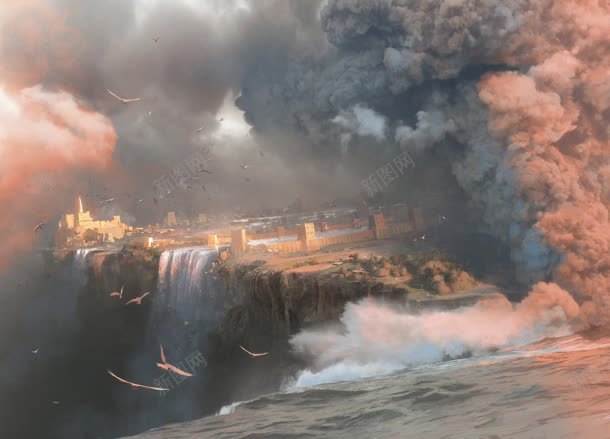 红色烟雾烟雾场景合成jpg设计背景_新图网 https://ixintu.com 合成 场景 烟雾 红色